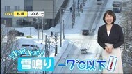 【北海道の天気 1/28(金)】キュッキュッと雪鳴り聞こえる寒さ 週末はさらに寒気が強まる