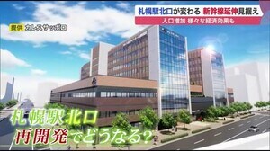 “北海道新幹線”延伸を見据え 「札幌駅北口」再開発…タワーマンション3棟で人口2500人増