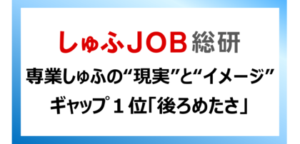 専業主婦・主夫の“現実”と“イメージ”：ギャップ1位「後ろめたさ」
