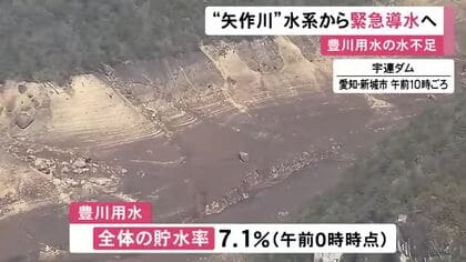 渇水対策での運用は初めて…水不足の豊川用水に矢作川水系から緊急導水へ 災害用の連絡管「幸田蒲郡線」使う