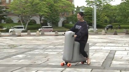 空気で膨らむ乗り物「poimo」 折り畳んで持ち運びも可能 誰もが暮らしやすい社会へ