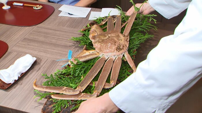 宿泊客にふるまわれた輝