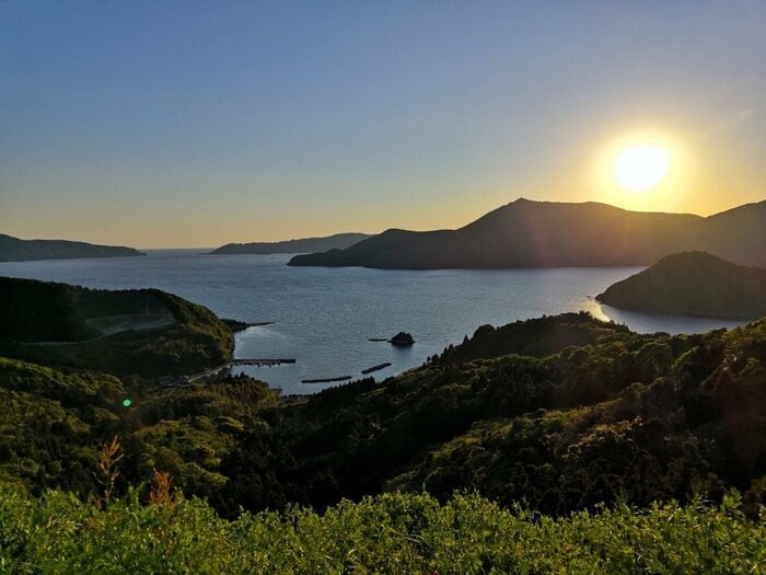 中ノ島スカイラインの夕日