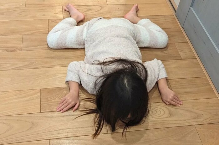 なぜマネをしていたのか不明だというえなちゃん
