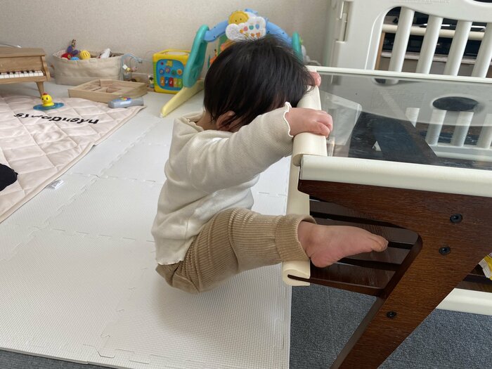 こちらはちょっと昔のお姉ちゃんの姿。ストレッチ姿は運動神経抜群!?