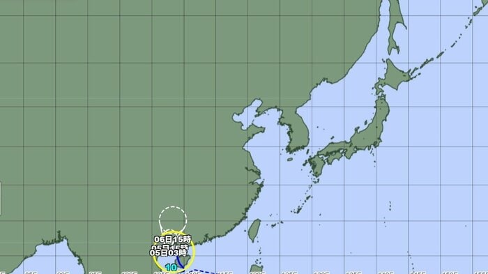 台風10号の進路予想図　気象庁HPより