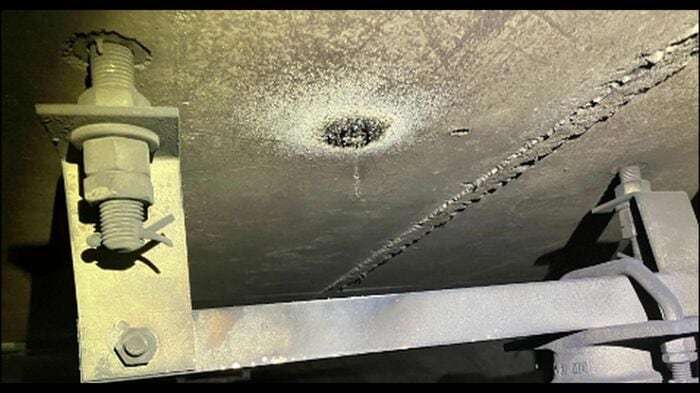 ショートした跡(提供:札幌市交通局)