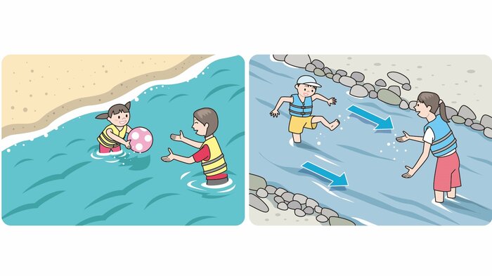 海と川のママ・パパポジション(提供:日本水難救済会)
