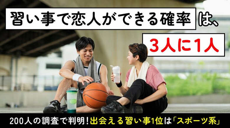 習い事がきっかけで恋人ができた経験は33.00％｜出会えた習い事は「スポーツ系」53.03％、メリットは「自然に距離が縮まる」45.50％（ハッピーメール調べ）