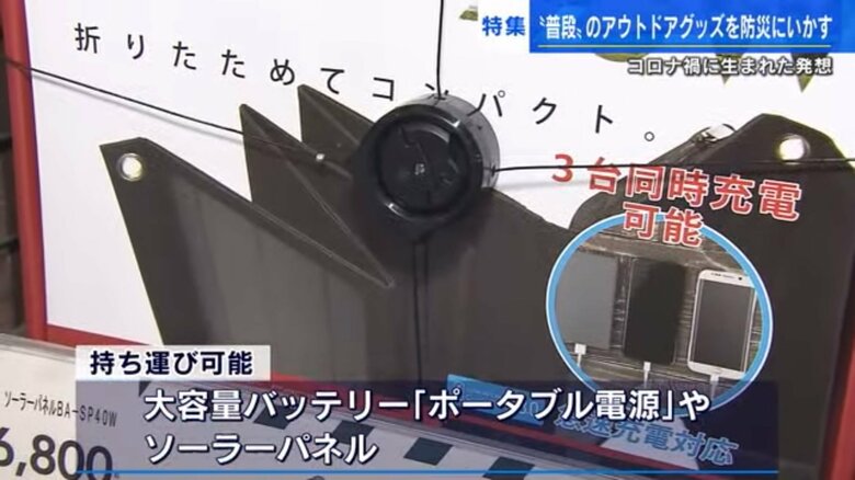 充電用の折り畳み式ソーラーパネル