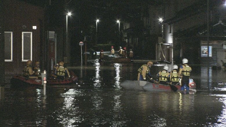 小松市内での救助作業