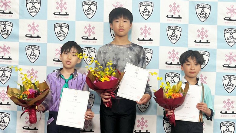 中部選手権ノービスA男子表彰台