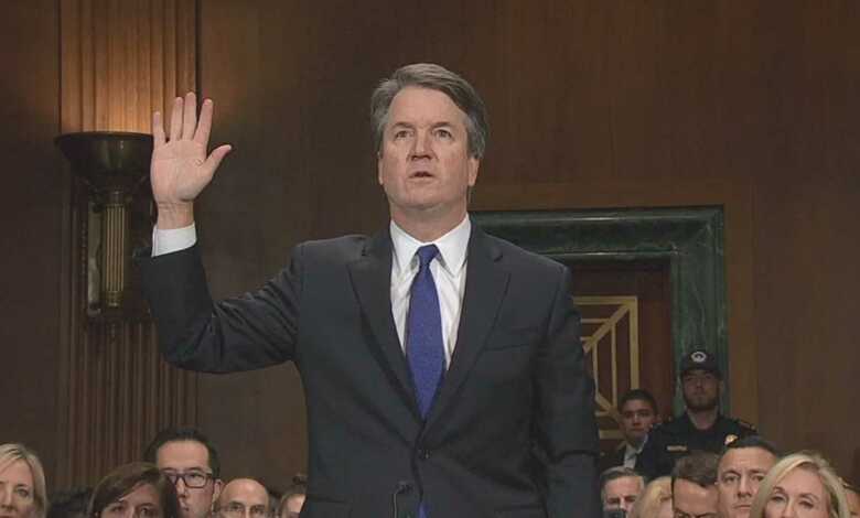 2018年9月 上院での聴聞に応じるブレット・カバノー氏