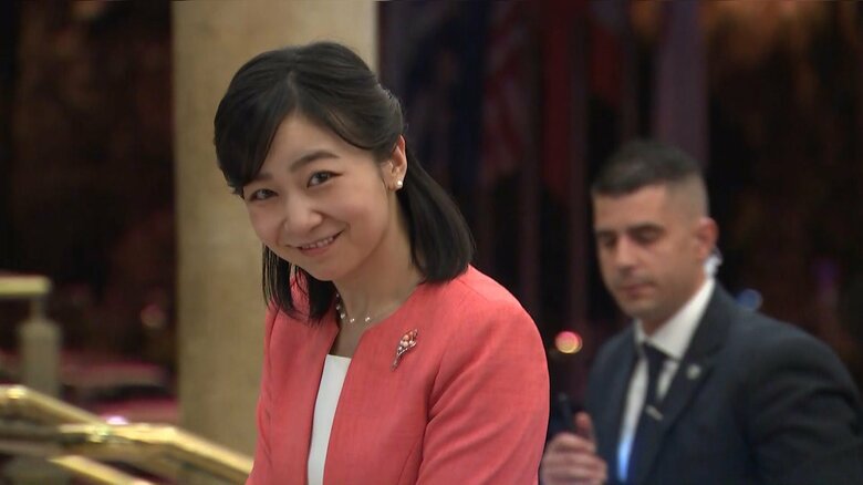 日本時間26日午前9時頃、アテネのホテルに到着された佳子さま