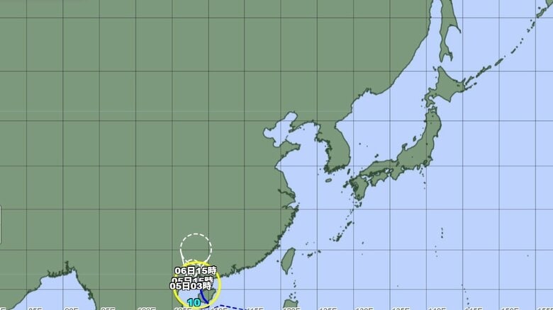 台風10号の進路予想図　気象庁HPより