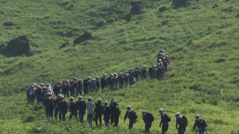 山岳踏破訓練の様子