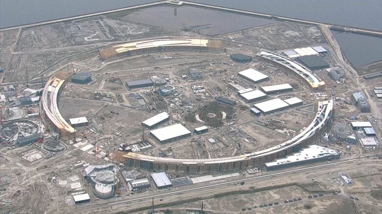 建設中の万博会場