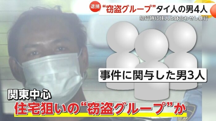 関東を中心に住宅を狙い窃盗を繰り返していた見られているグループ