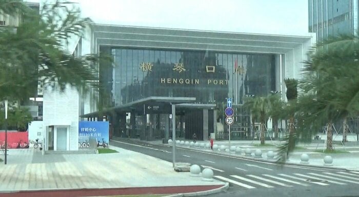 中国側にある税関施設周辺がマカオの“飛び地”に