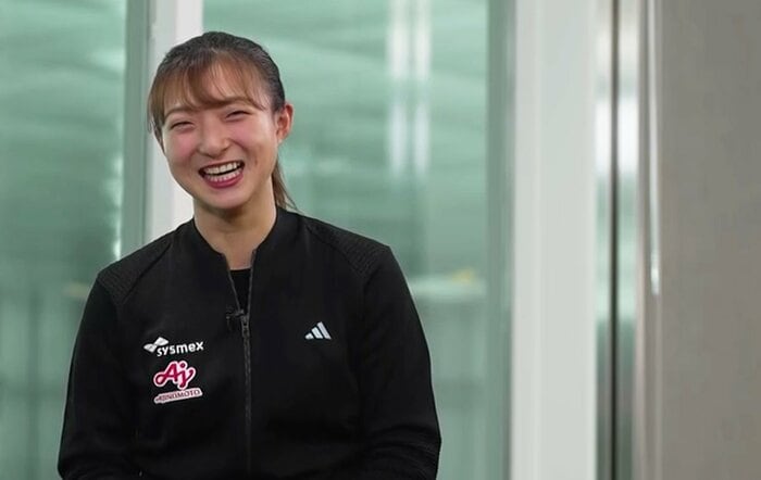 インタビューに応じてくれた坂本花織