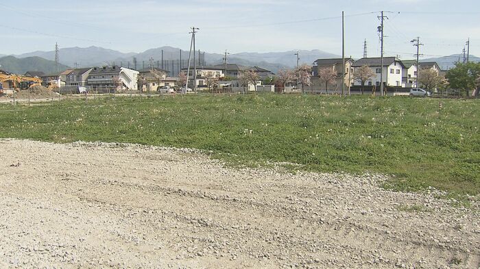 空き地が目立つ豊野町