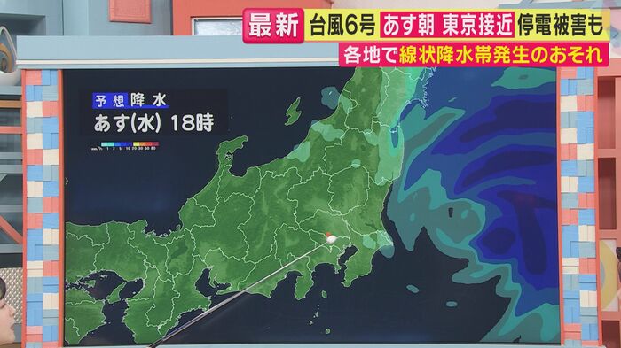 雨の予想（関西テレビ「旬感 LIVEとれたてっ！」より）