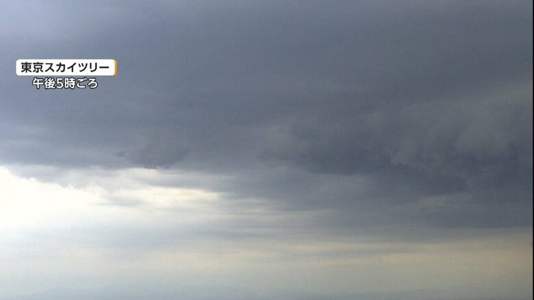 東京23区でも…各地でゲリラ雷雨発生　「何これ！」大粒のひょうも　不安定な天候あすまで続く見込み｜FNNプライムオンライン