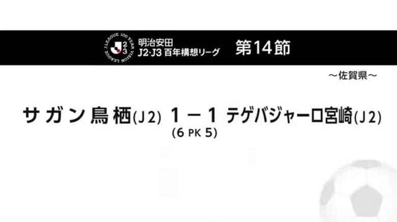 テゲバジャーロ宮崎　PKの末　サガン鳥栖に敗れる　連勝ストップ｜FNNプライムオンライン