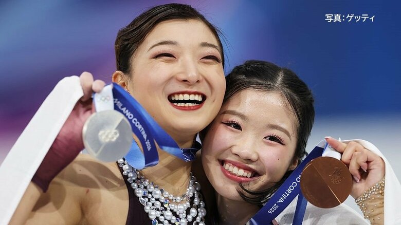 【速報】坂本花織が銀メダル　中井亜美が銅メダル　千葉百音が4位入賞　フィギュアスケート女子シングル【ミラノ・コルティナ五輪】｜FNNプライムオンライン
