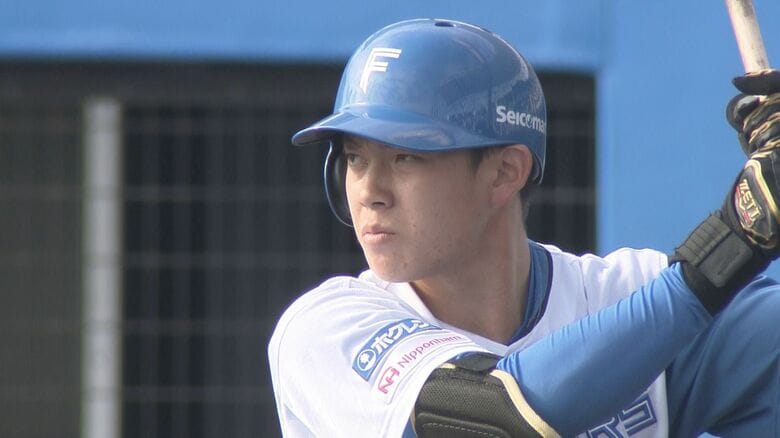 【ファイターズ】「中島卓也選手が好きでした」根室市出身のドラ5高卒ルーキー・藤森海斗が人生初のオープン戦で初ヒット! 実戦3試合連続安打に！新庄剛志監督も評価＜オープン戦：日本ハムvs広島＞｜FNNプライムオンライン