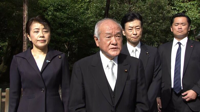 【速報】自民・鈴木幹事長ら党幹部がそろって靖国参拝　高市総理は参拝見送り玉串料を奉納｜FNNプライムオンライン