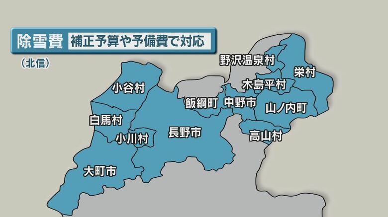 除雪費　補正予算や予備費で対応
