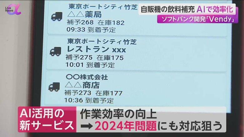 「Vendy 」で表示される巡回ルートの提案