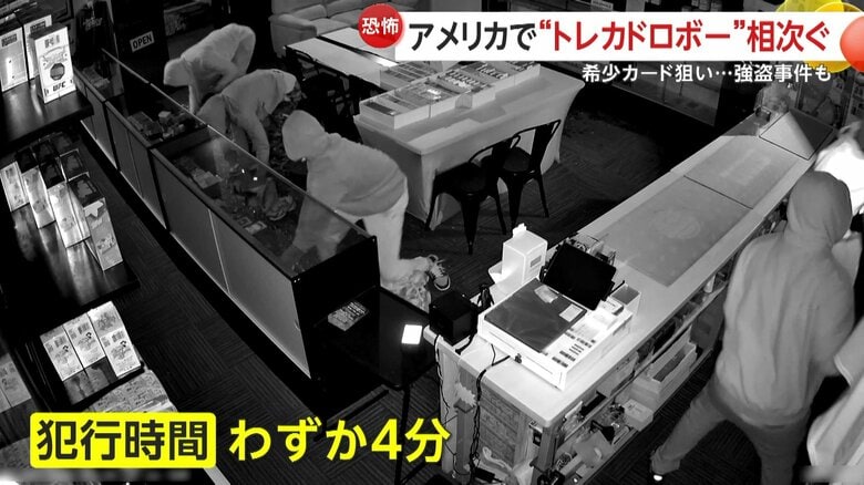 手際よく商品を盗んでいた犯人グループ（Simi Sportscards）