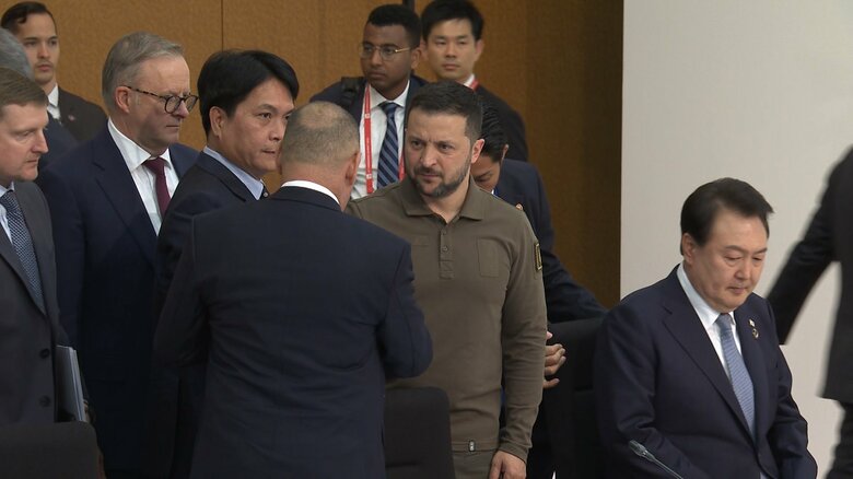 G7首脳との協議の後、拡大会合に参加