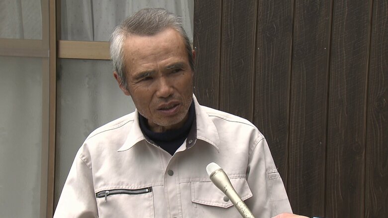 「樹木の根が折れる音がした」と話す住民