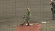 福島・いわきで12年ぶりプロ野球公式戦　ヤクルトvs巨人　球場ゆかりの自衛隊員が始球式