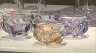 「お酒を楽しむ器展」秋田市の工房にガラス作家こだわりの酒器600点ずらり