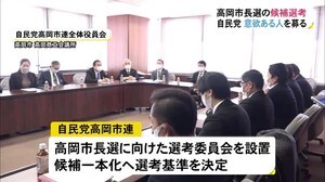 自民党高岡市連 市長選候補選考は党員を問わず意欲のある人募る