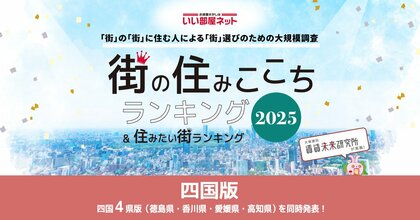 いい部屋ネット　街の住みここち＆住みたい街ランキング2025＜香川県版＞ランキング発表