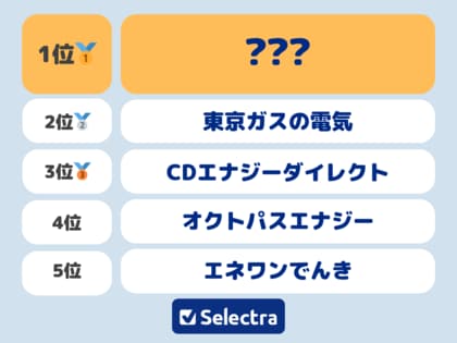 【セレクトラ独自調査】300人が選んだ、東京電力エリアで使ってみたい新電力は?安さだけでなく〇〇も選択の決め手と判明
