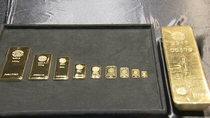 金価格が5％以上急落…1グラム2万6527円　売買一時中断する「サーキットブレーカー」発動…最高値3万円台から8日連続