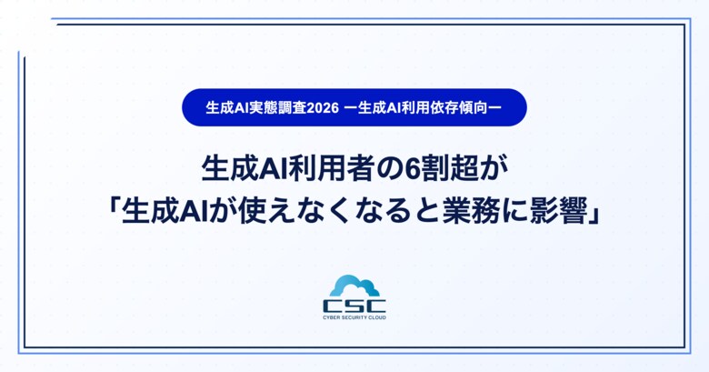 生成AI利用者の6割超が「生成AIが使えなくなると業務に影響」