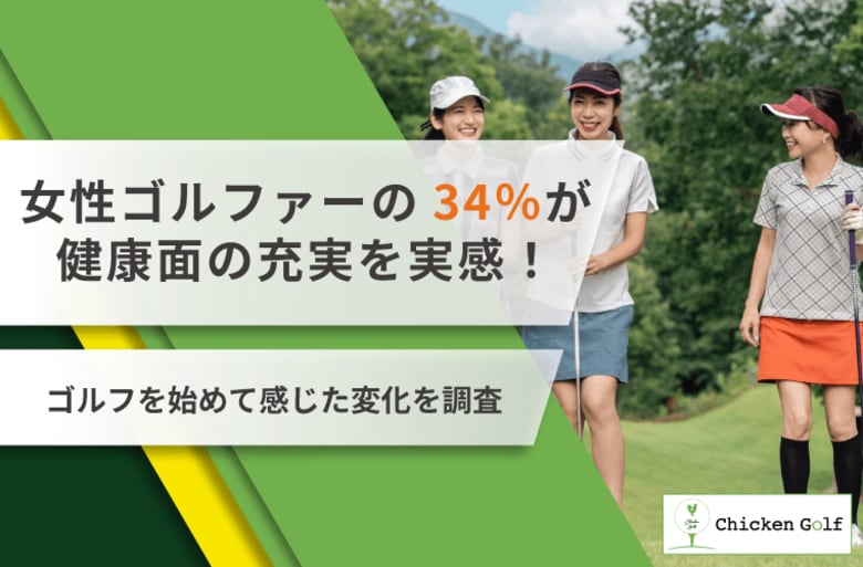 女性ゴルファーの34％が健康面の充実を実感！ゴルフを始めて感じた変化を調査【チキンゴルフ調べ】