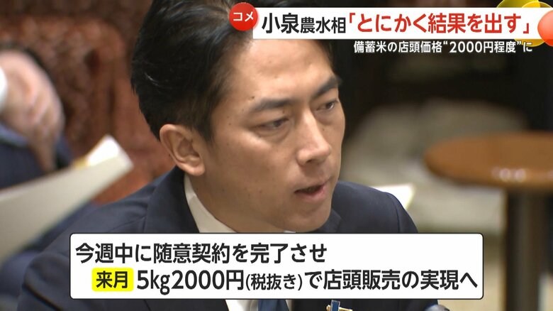 小泉農水省は参院決算委で決意をあらためて表明