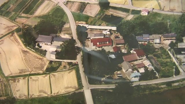 震災前の自宅の空撮写真