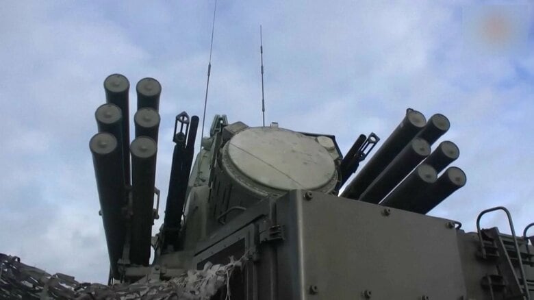 対空ミサイルと機関砲を組み合わせたロシア軍のパンツイリ対空複合システム