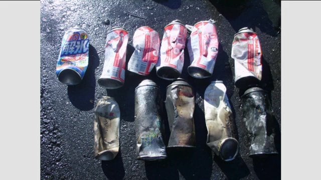 火災の原因はカセットボンベやスプレー缶（画像提供：福島市）