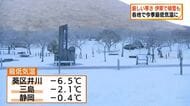 県内各地で今シーズン一番の冷え込み　伊東市では雪景色　4日も寒さ続く・・・