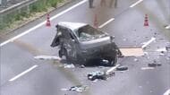 東北道で車がのり面に衝突し大破　衝撃で外に投げ出された運転手の男性が後続車にはねられ死亡　栃木・宇都宮市